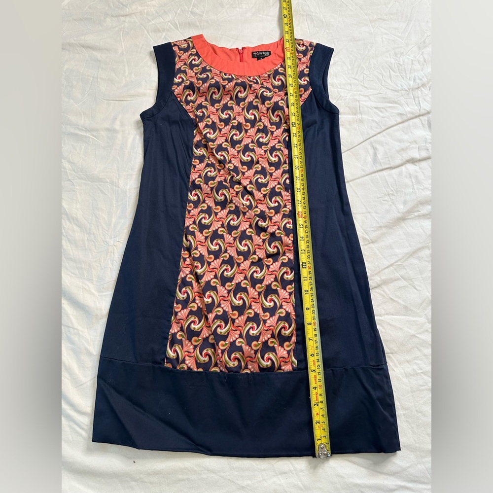 The Webster Miami for Target Mod Shift Dress Pink Navy Retro Swirl Print Size 4 - Picture 11 of 11